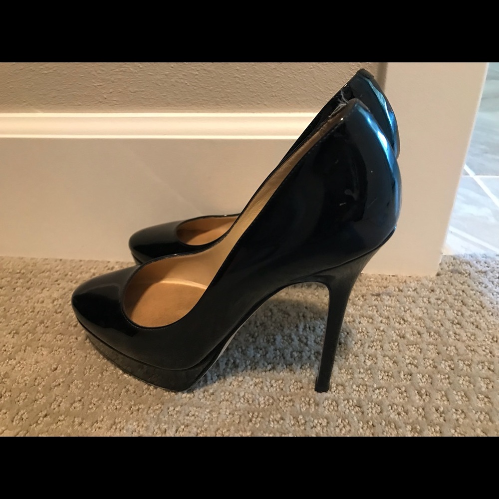 Jimmy Choo black patent pumps, size 35.5